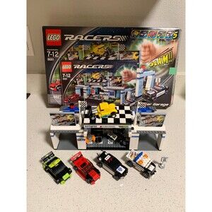 Lego Racers Tuner Garage Set 8681 Police Car Hot Rod